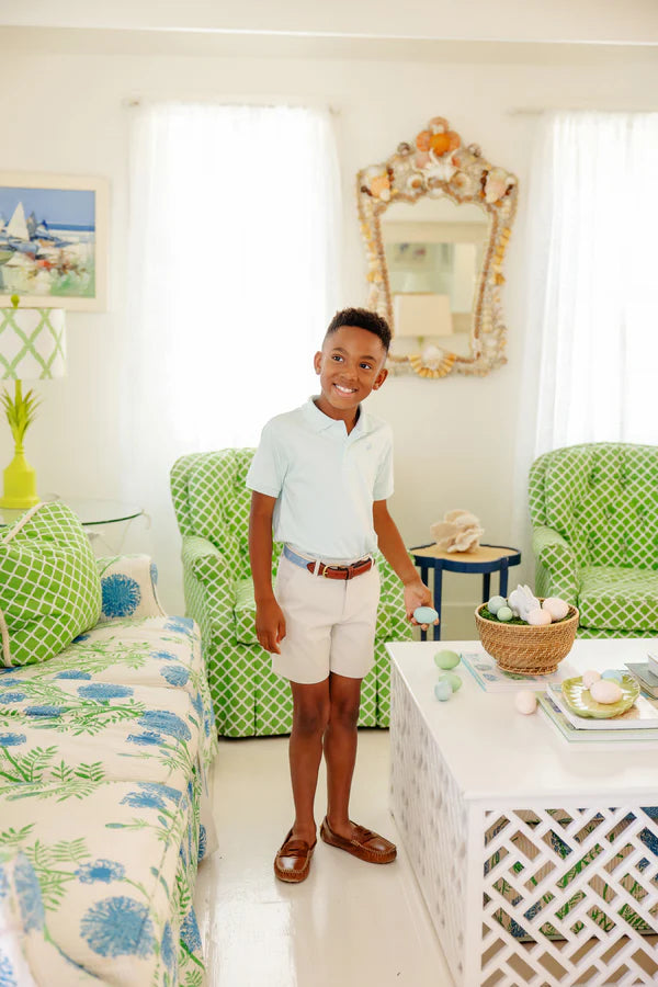 Prepletic Charlie Chinos - Saratoga Stone with Saratoga Stone Stork - Born Childrens Boutique