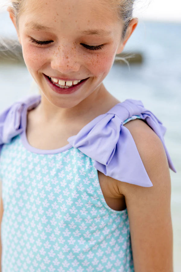 Snorkel Tour Tankini - Dunmore Doo-Dad with Lauderdale Lavender - Born Childrens Boutique