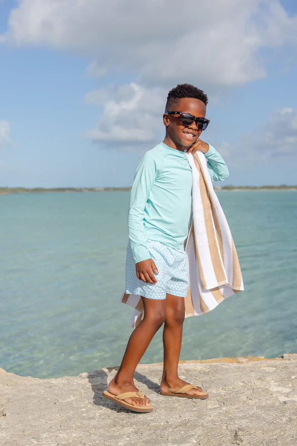 Tortola Swim Trunks - Dunmore Doo-Dad with Lauderdale Lavender - Born Childrens Boutique