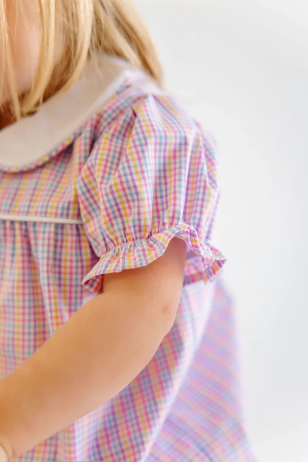 Holly Day Bubble - Woodstock Park Plaid with Worth Avenue White - Born Childrens Boutique