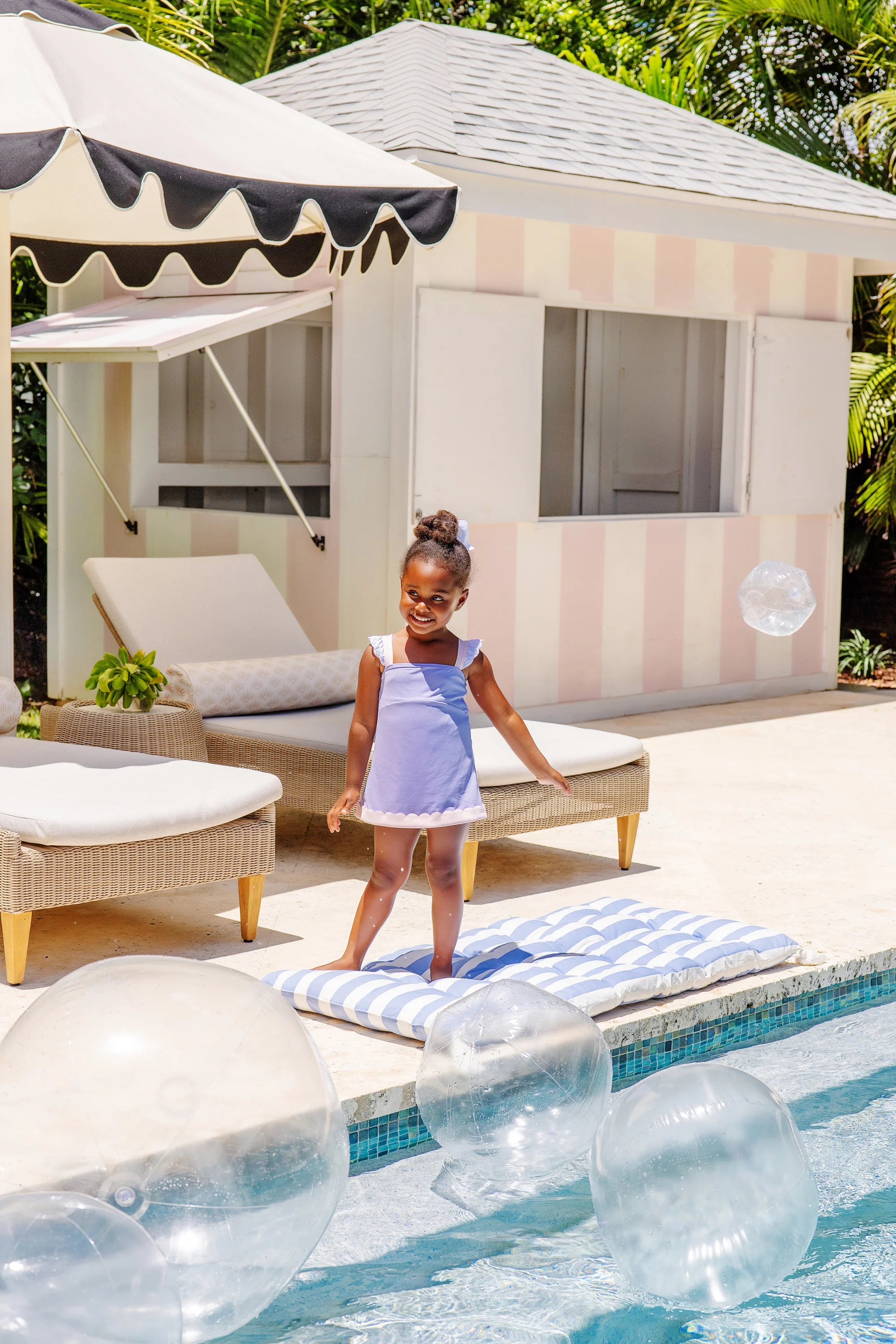 Sanctuary Scallop Swimsuit Lauderdale Lavender with Palm Beach Pink - Born Childrens Boutique