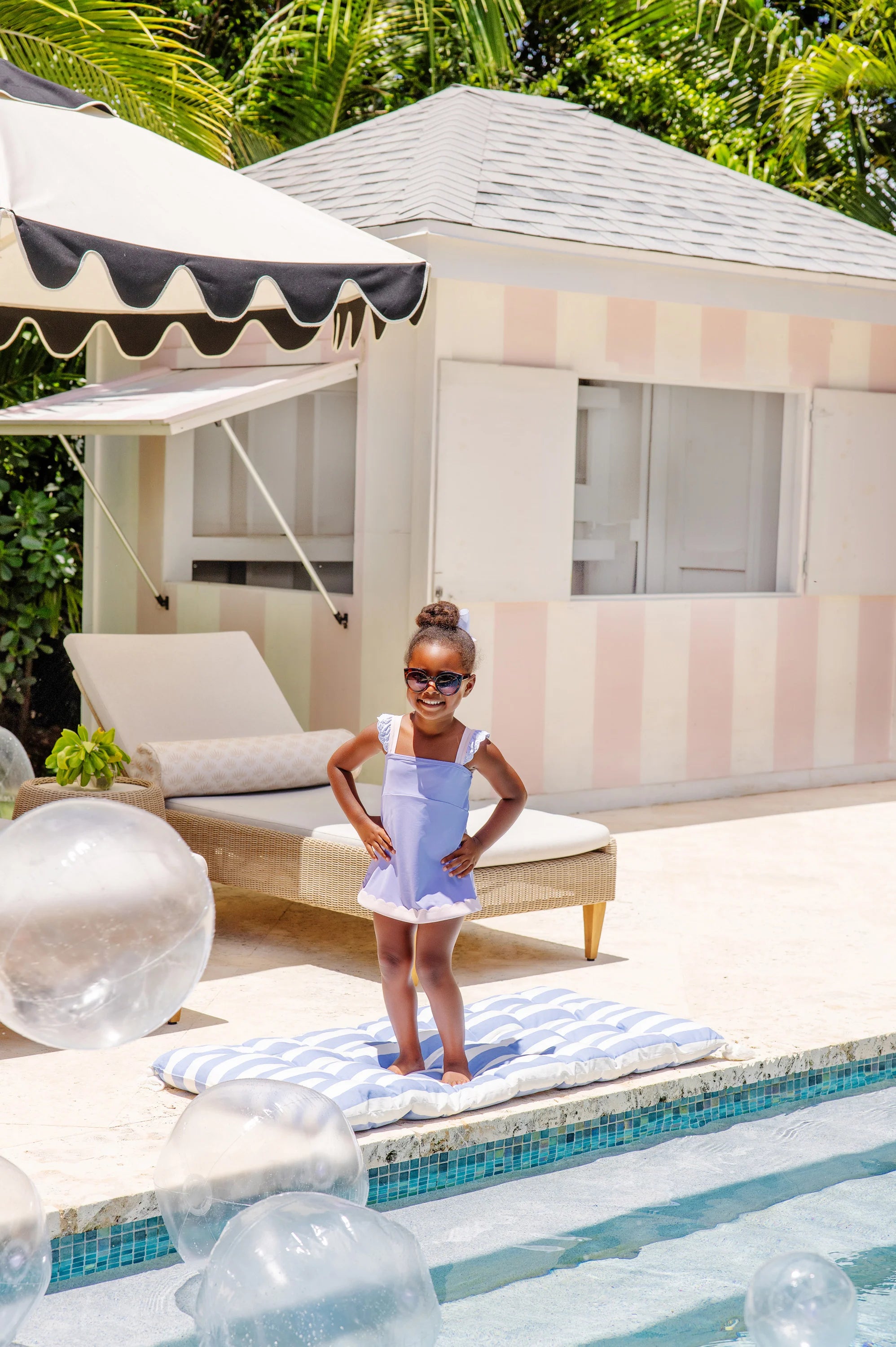 Sanctuary Scallop Swimsuit Lauderdale Lavender with Palm Beach Pink - Born Childrens Boutique