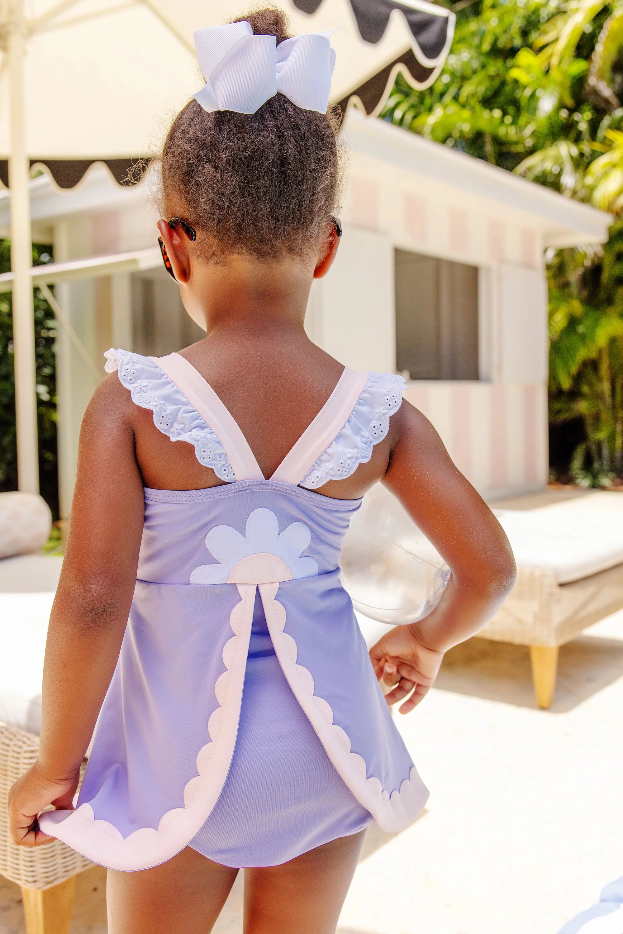 Sanctuary Scallop Swimsuit Lauderdale Lavender with Palm Beach Pink - Born Childrens Boutique