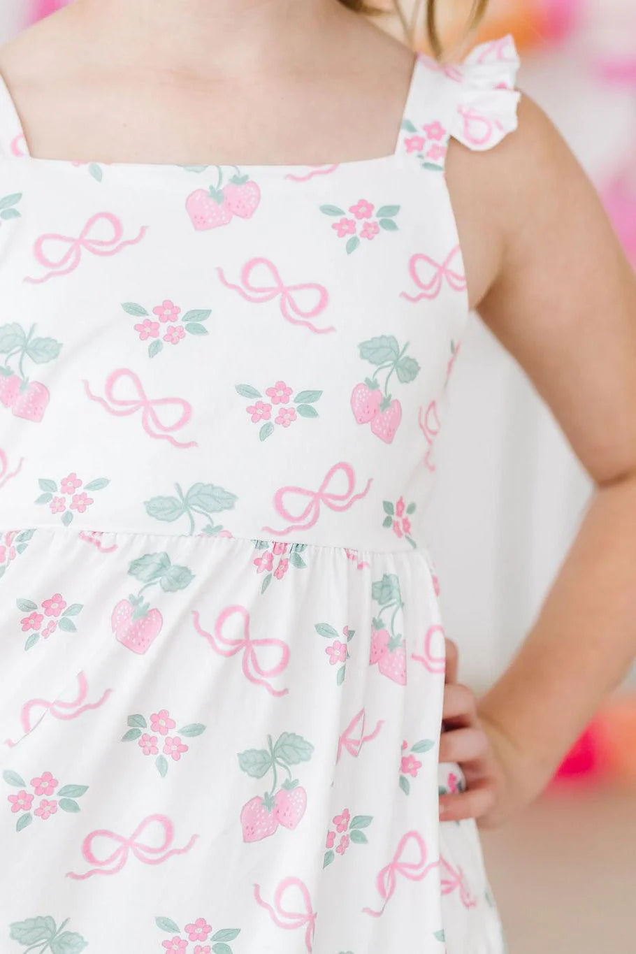 Berries & Bows Ruffle Maxi Dress - Born Childrens Boutique