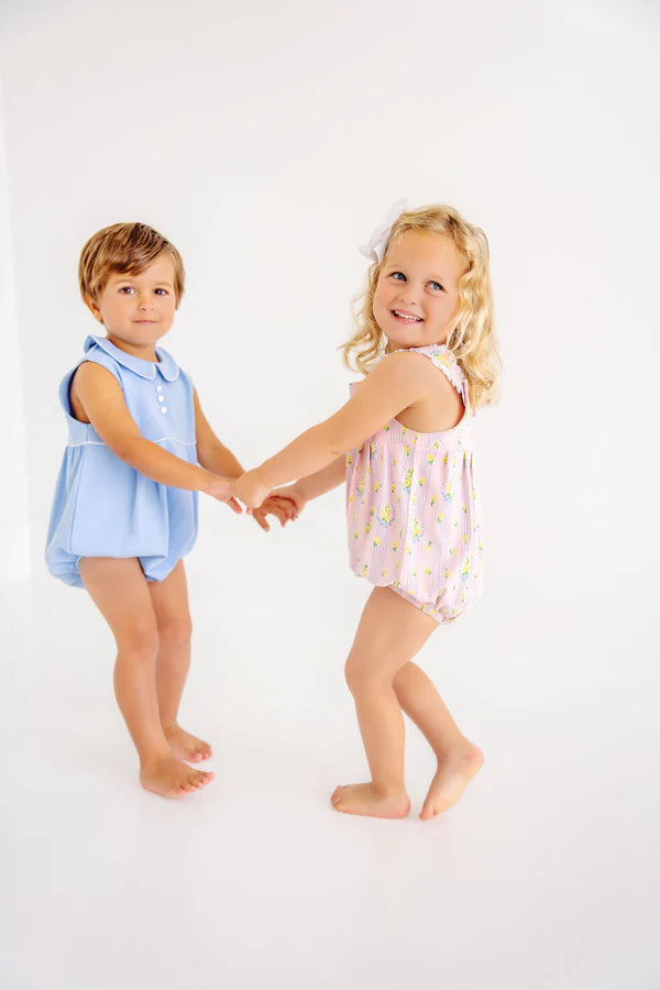 Branham Bubble - Central Park Posies with Worth Avenue White Eyelet - Born Childrens Boutique
