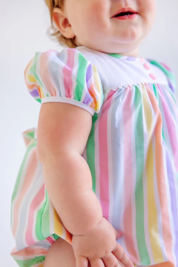 Short Sleeve Brigantine Bubble - Southampton Stripe with Worth Avenue White - Born Childrens Boutique