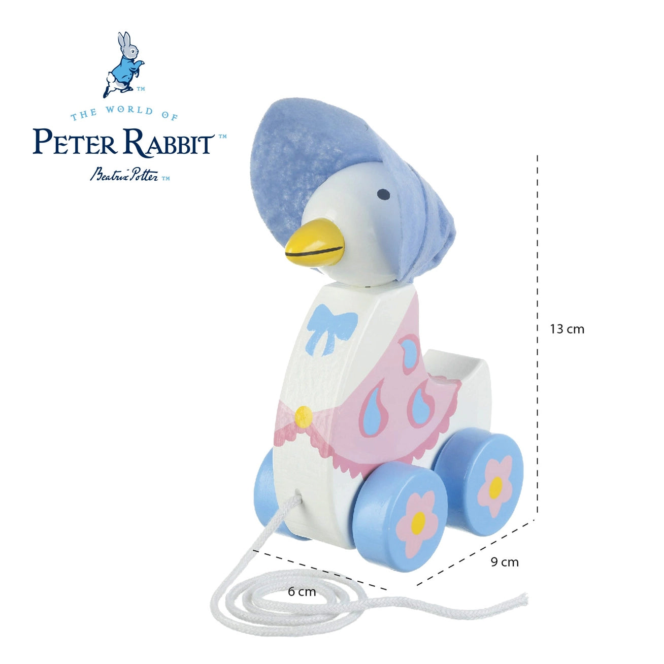 Jemima Puddle Duck Wooden Pull Along - Born Childrens Boutique