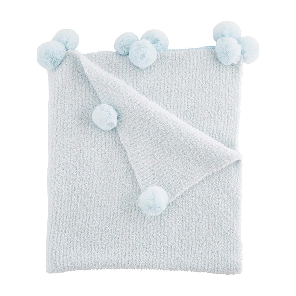 Blue Chenille Blanket - Born Childrens Boutique