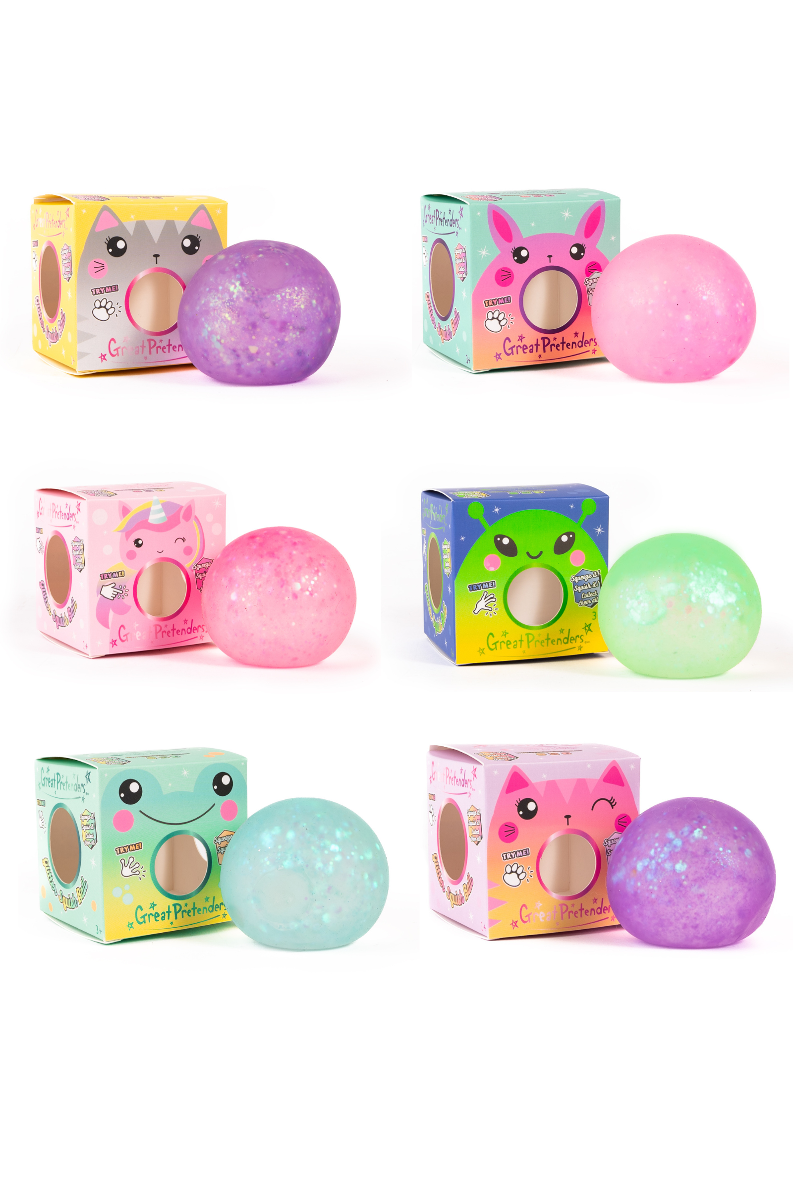 Glitterally Amazing Squishy Balls (sold separately) - Born Childrens Boutique