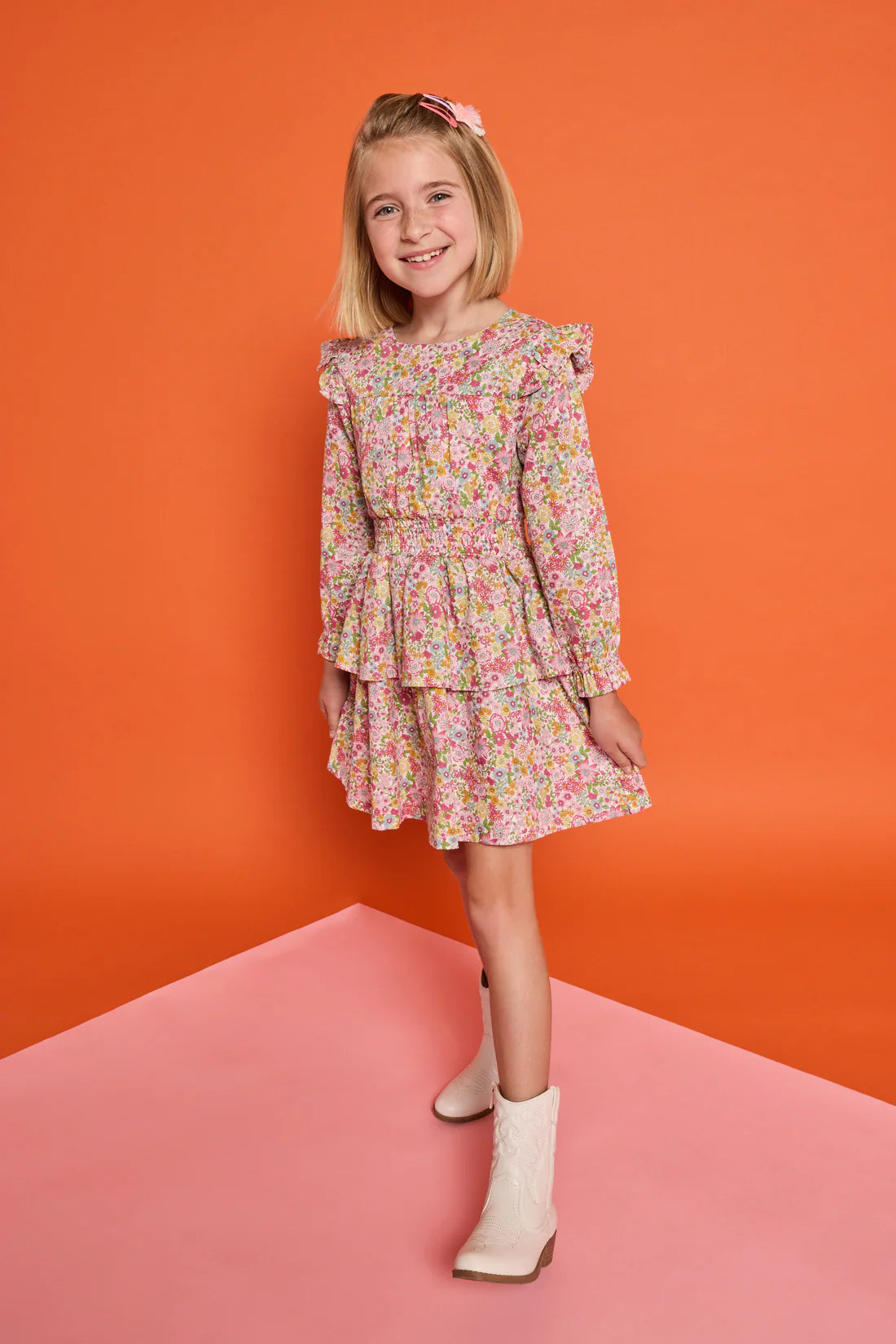 Pre-Order Carleton Dress - Marblehead Meadow Floral - Born Childrens Boutique