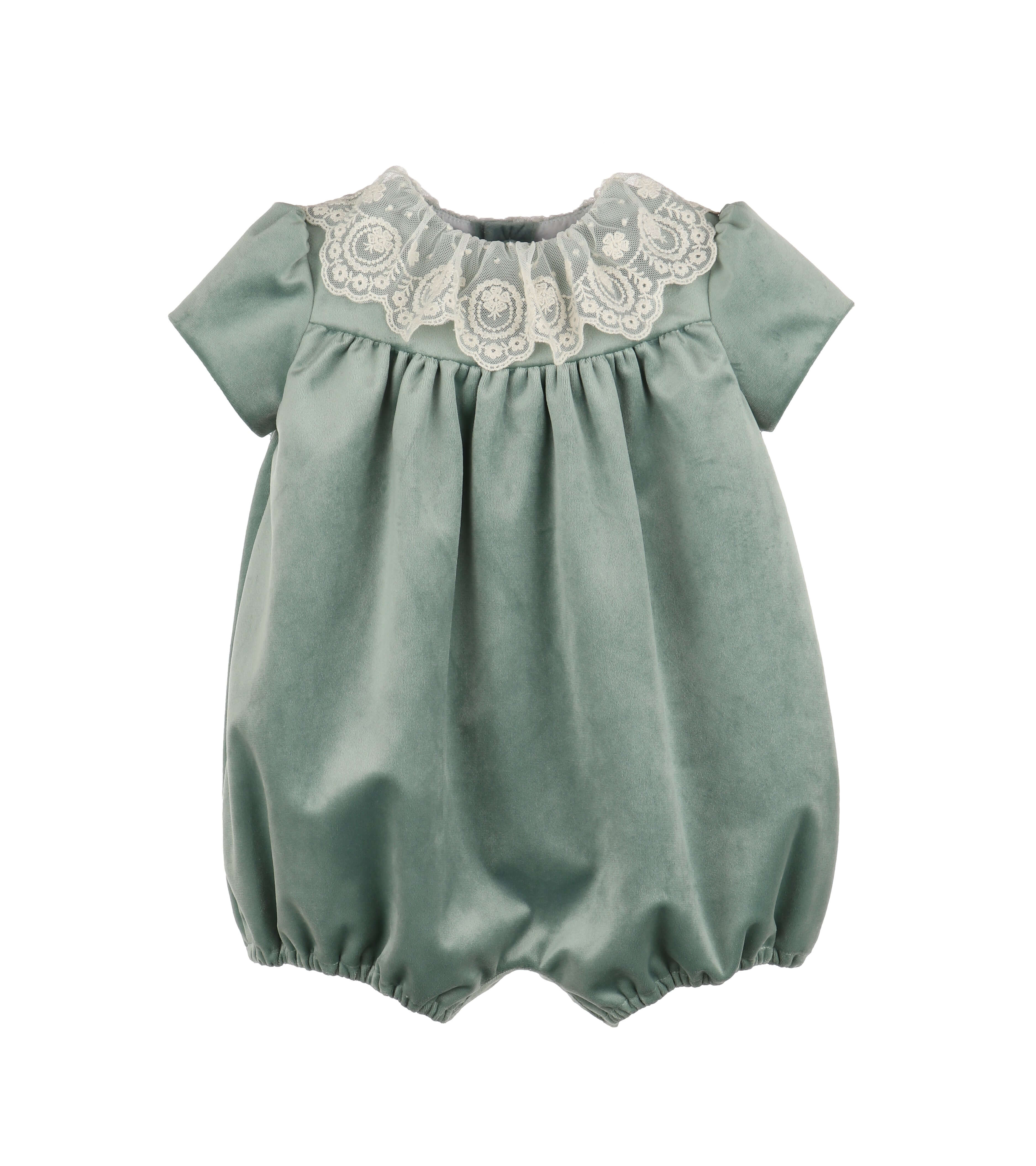 Deluxe Velvet Bubble Aqua - Born Childrens Boutique