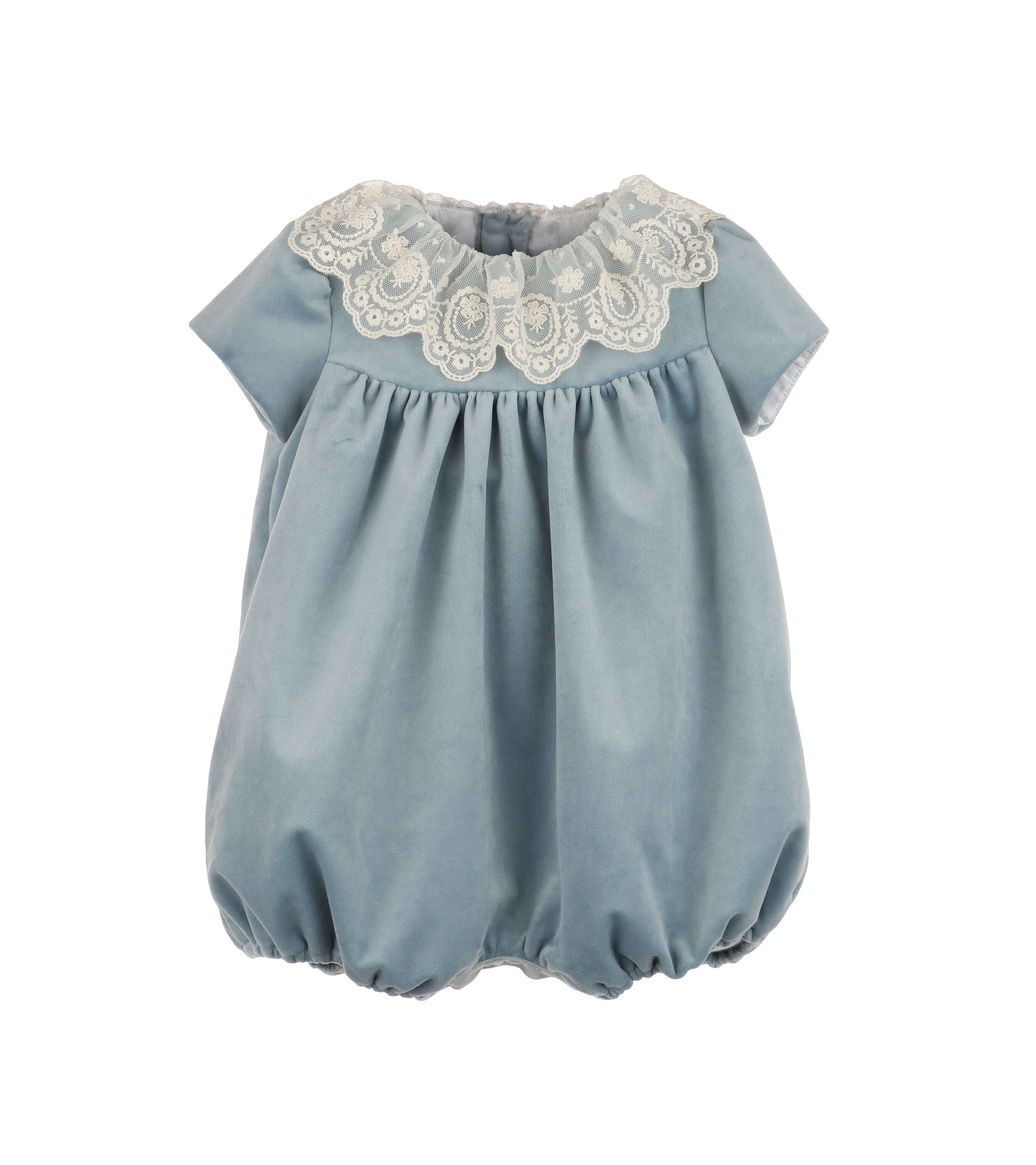 Deluxe Velvet Bubble Blue - Born Childrens Boutique