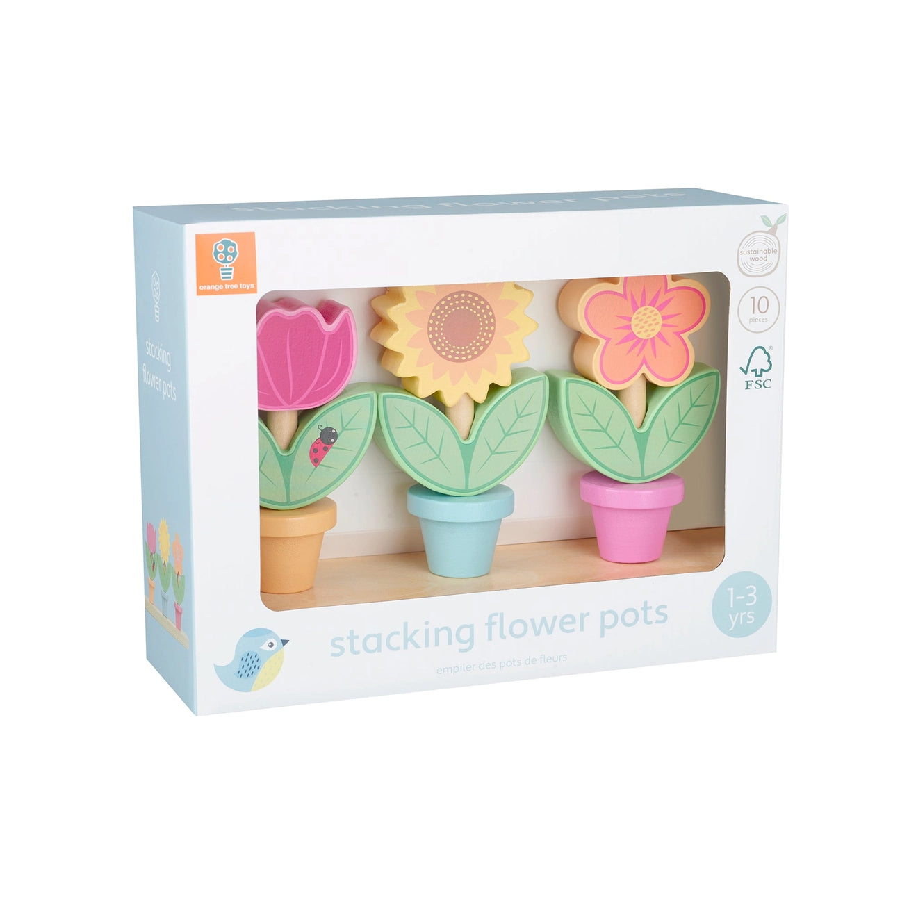 Stacking Wooden Flower Pots - Born Childrens Boutique