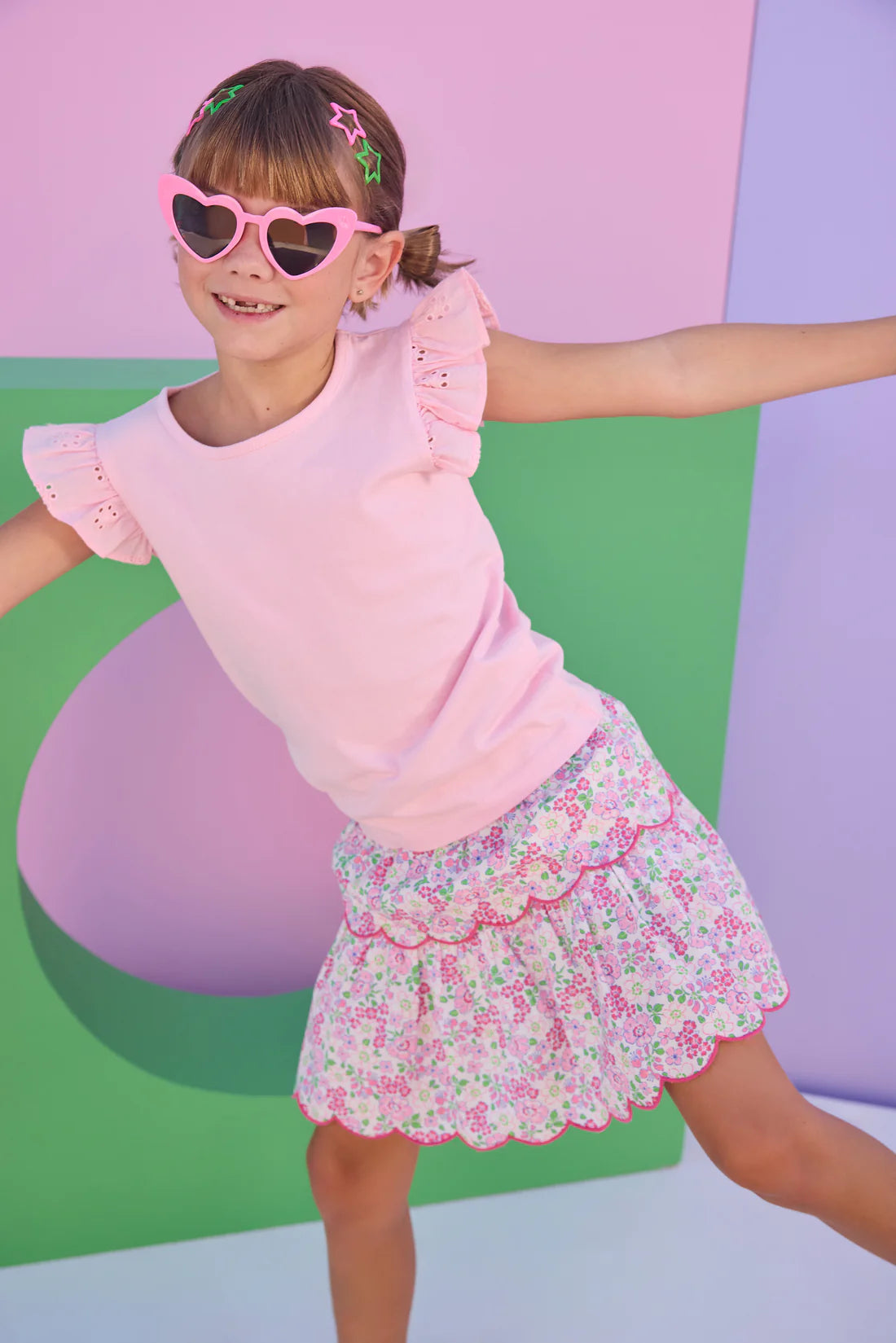 Eyelet Tank - Pink - Born Childrens Boutique