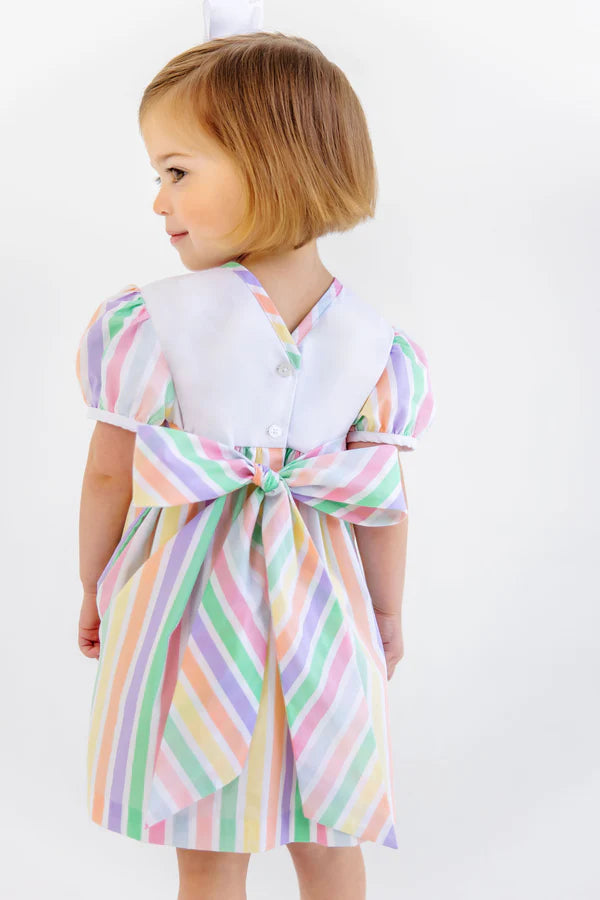 Short Sleeve Brigantine Dress - Southampton Stripe with Worth Avenue Stripe - Born Childrens Boutique