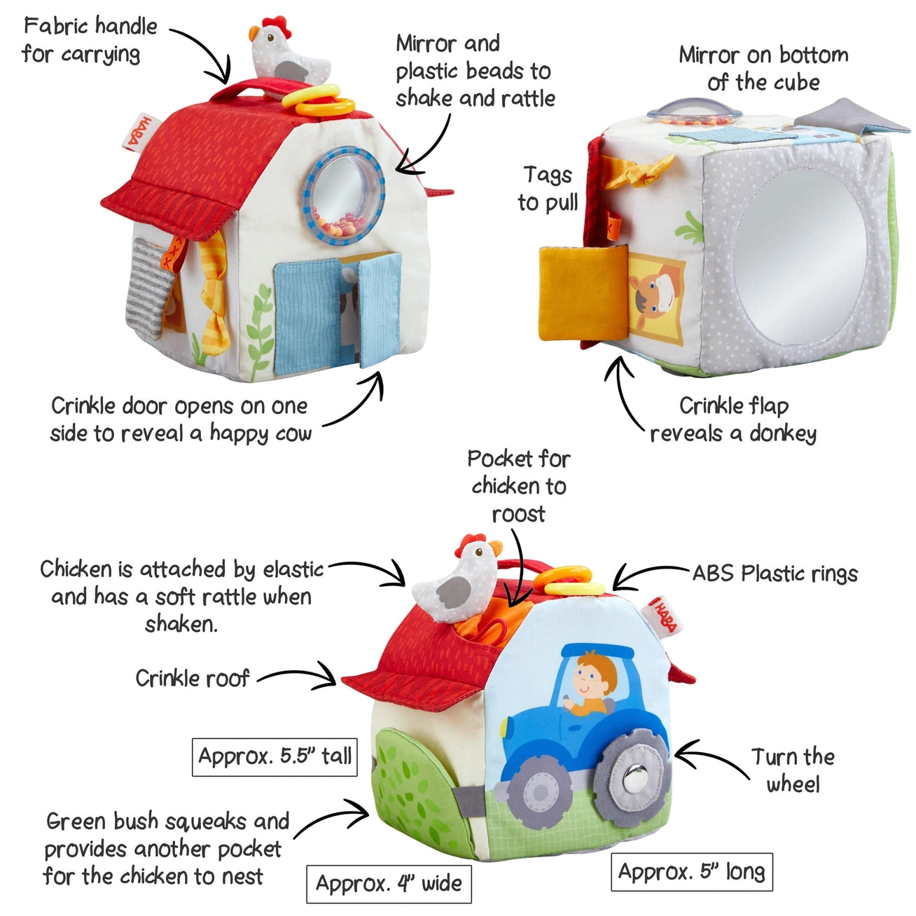 Farmyard Play Cube - Born Childrens Boutique