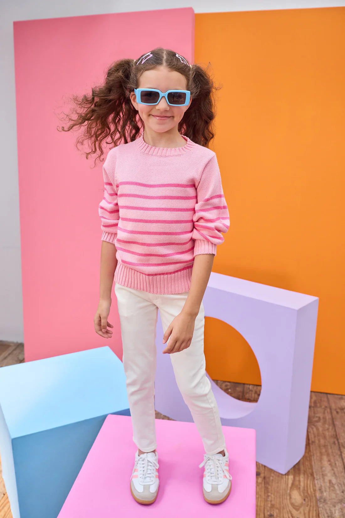 Pre-Order Striped Sweater - Pink - Born Childrens Boutique