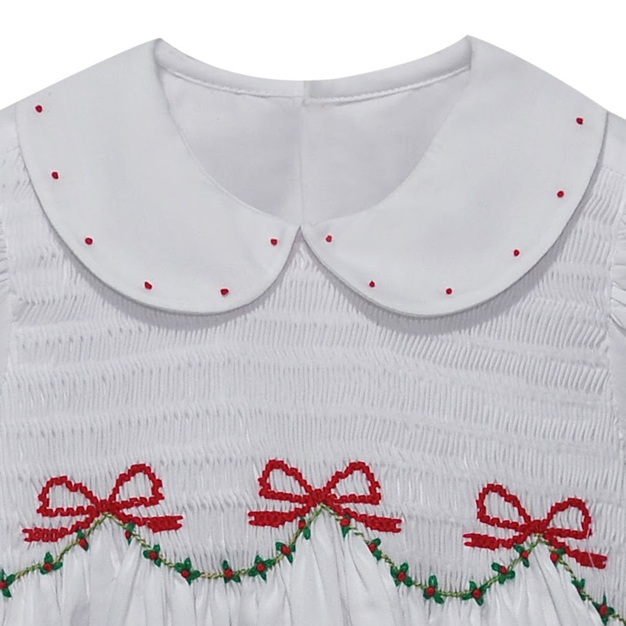 Cate Dress - Christmas Ribbons - Born Childrens Boutique