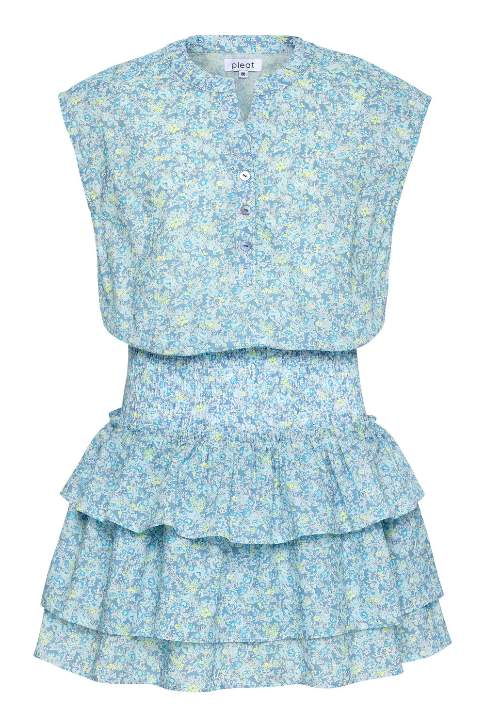 Drew Dress Aqua Floral - Born Childrens Boutique