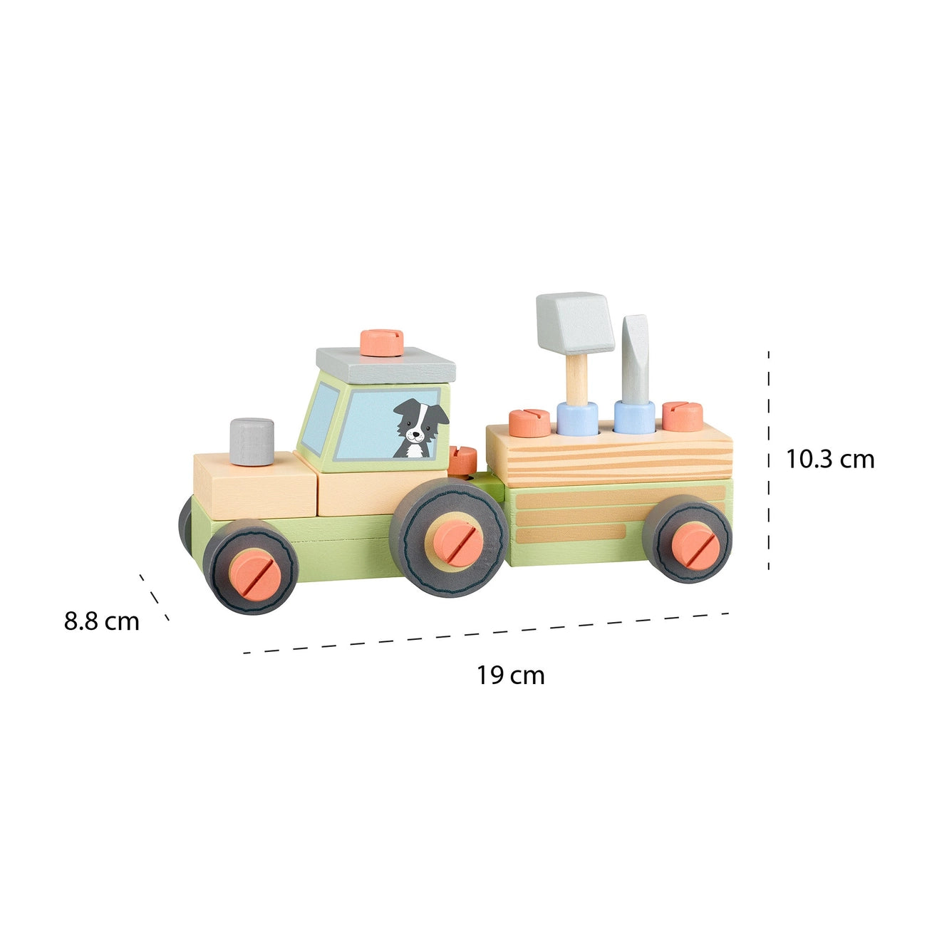 Buildable Wooden Tractor - Born Childrens Boutique