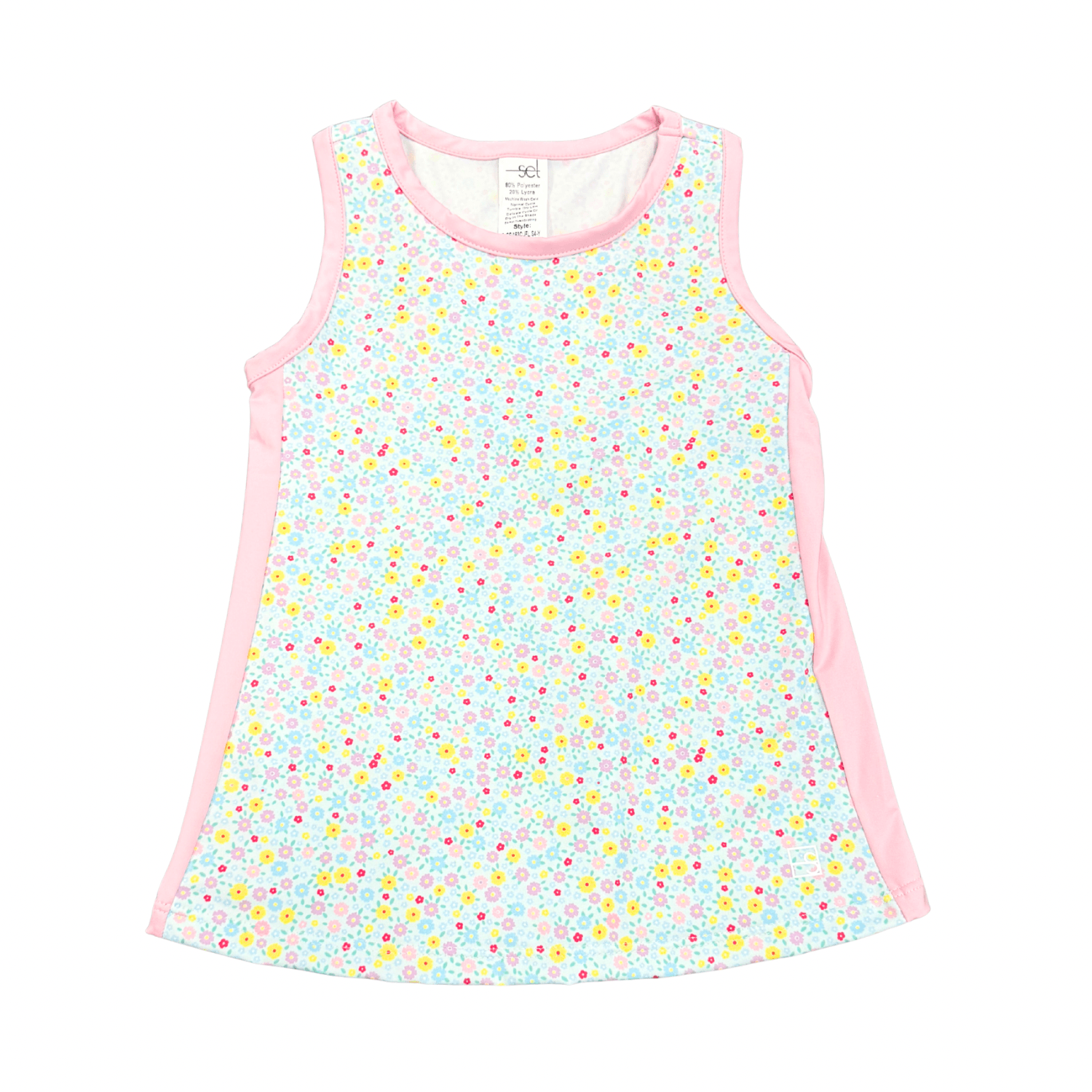 Tori Tank - Itsy Bitsy Floral/Pink - Born Childrens Boutique