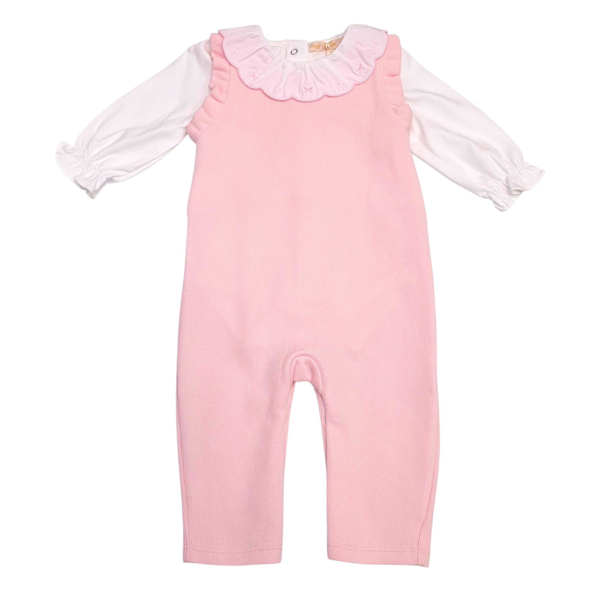 Pretty Bows & Roses Pima Jacquard Overall Set