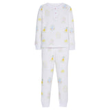 Ruffled Printed Jammies - Easter Eggs - Born Childrens Boutique