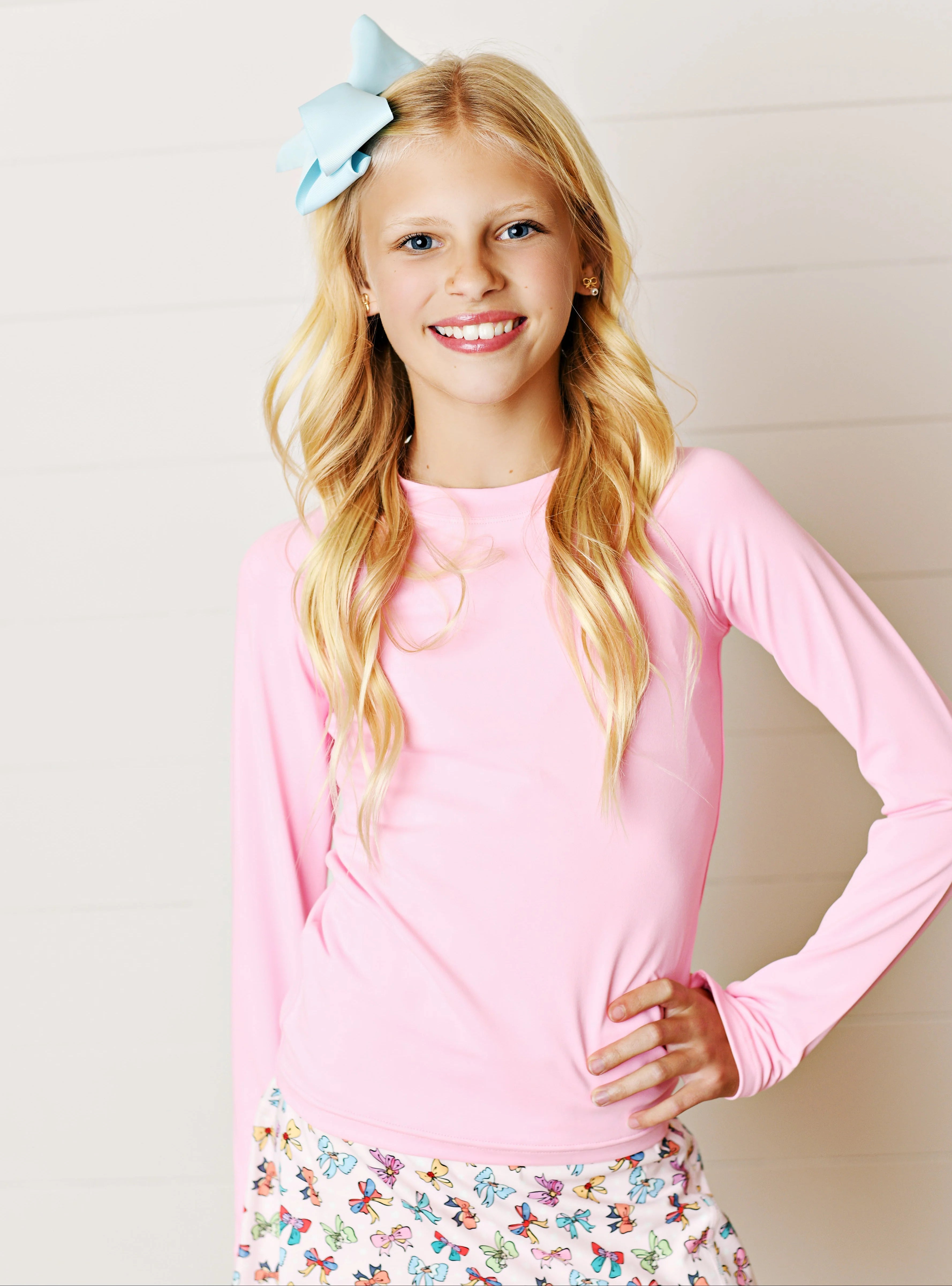 Bubblegum Pink Top w/ Finger Hole - Born Childrens Boutique