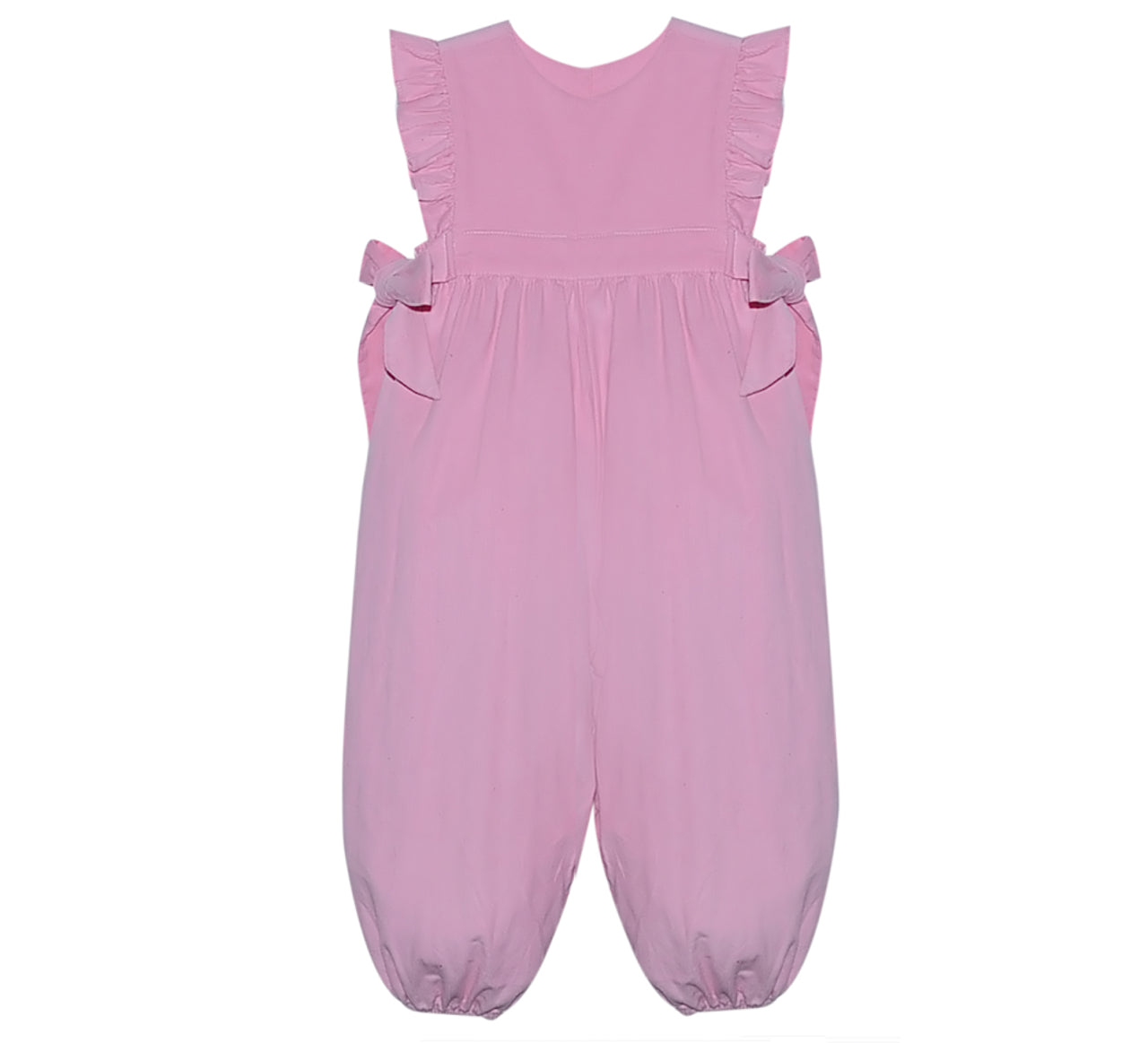 Abigail Girl Long Romper - Pink Cord - Born Childrens Boutique