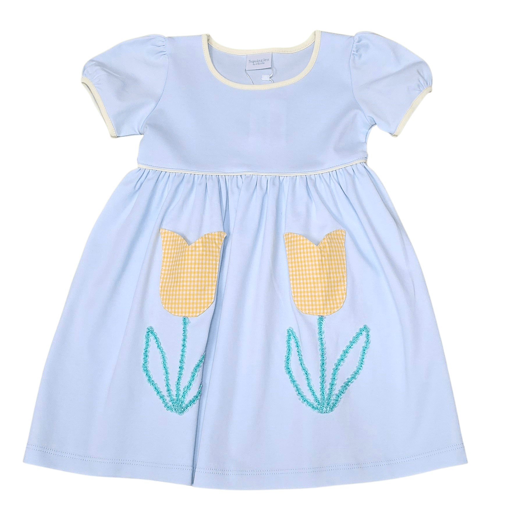 Yellow Gingham Tulip Dress - Born Childrens Boutique