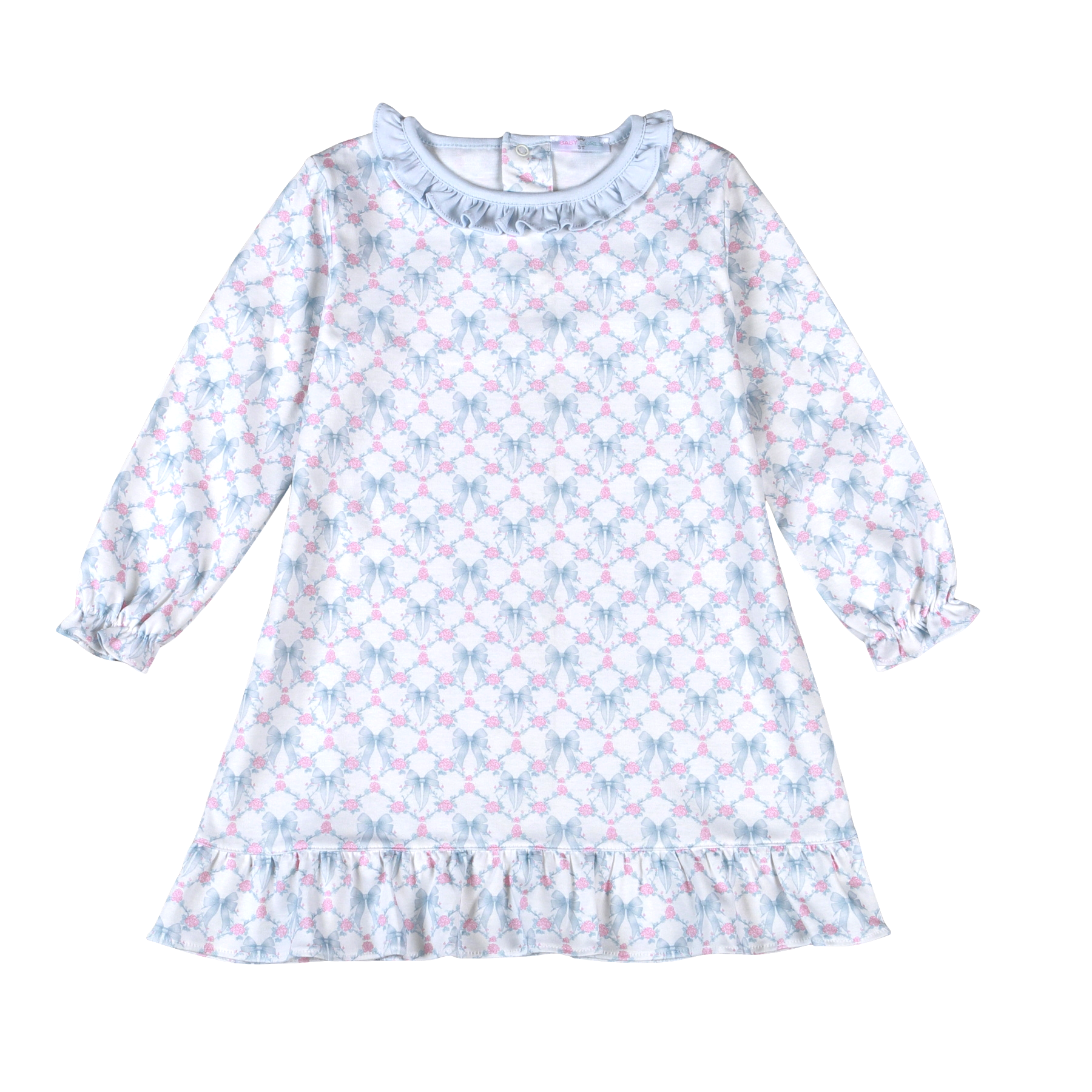 Blue Coquettes Pima Dress - Born Childrens Boutique