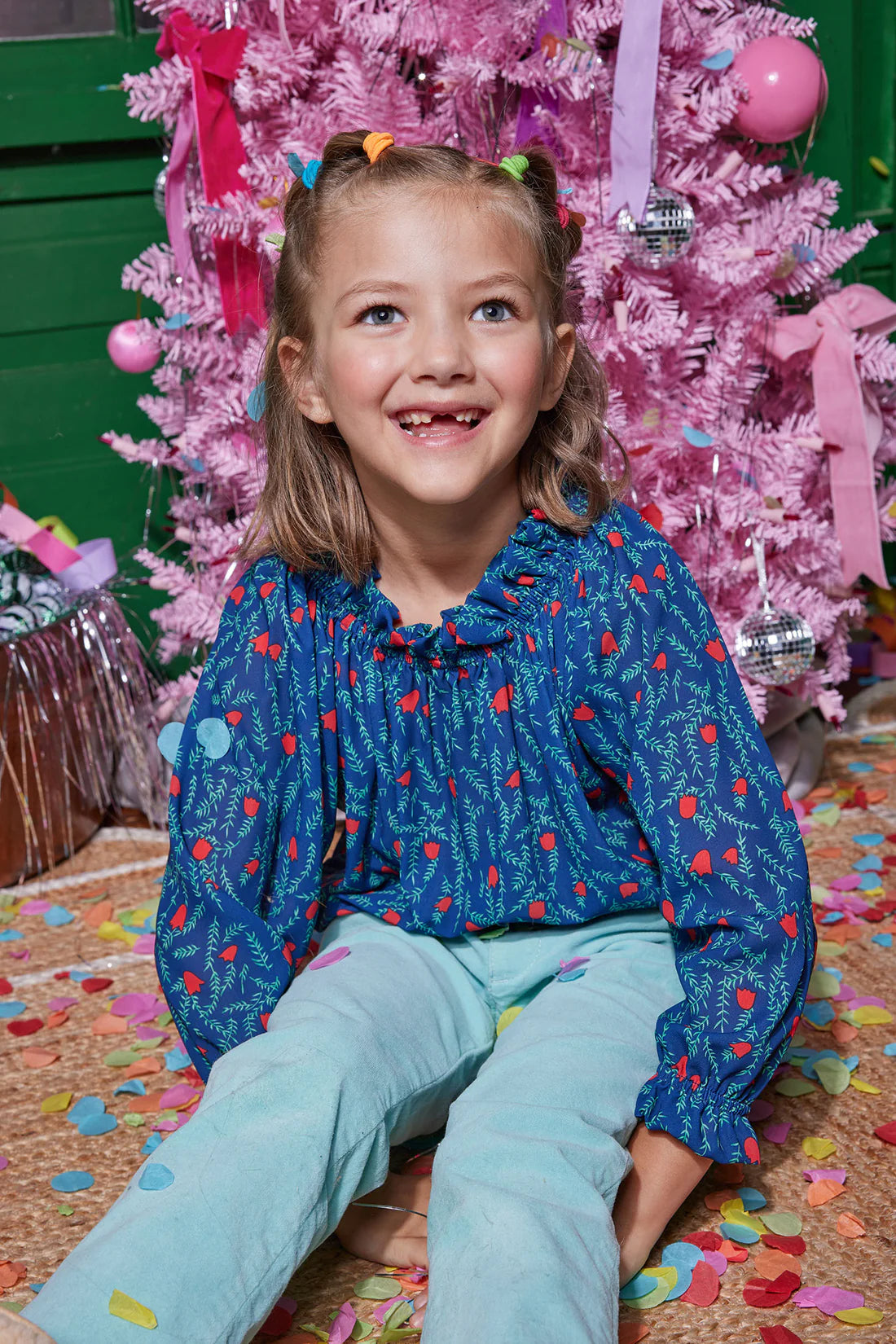 Twiggy Pant - Aqua Velvet - Born Childrens Boutique
