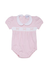 Bow Smocked Bubble - Born Childrens Boutique