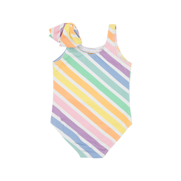 Brookhaven Bow Bathing Suit Rainbow Rollerskate Stripe - Born Childrens Boutique