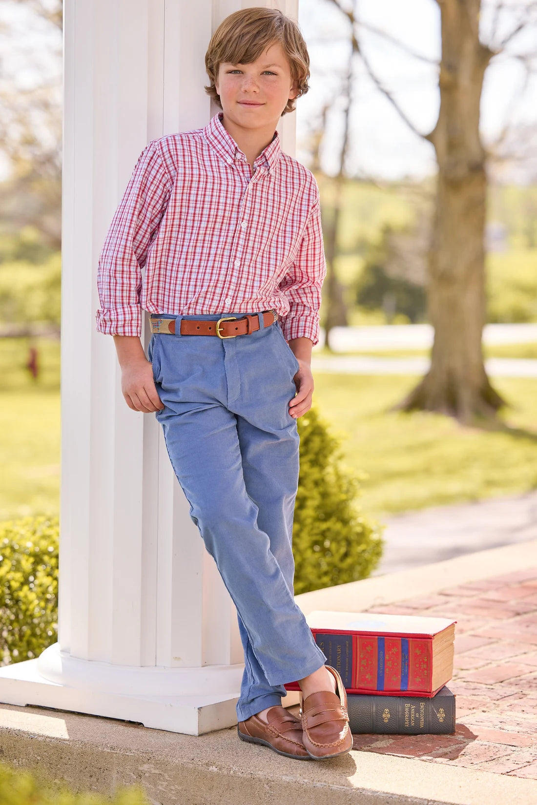 Classic Pant - Stormy Blue Corduroy - Born Childrens Boutique