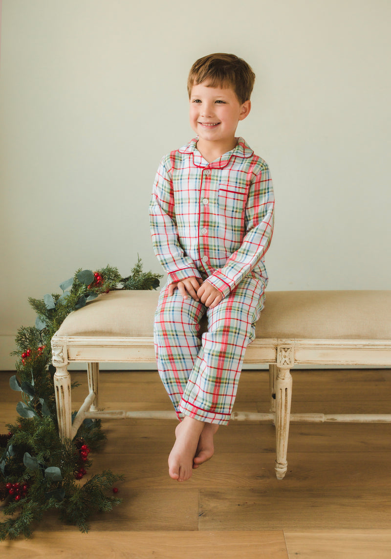 Classic Pajama Set - Douglas Plaid - Born Childrens Boutique