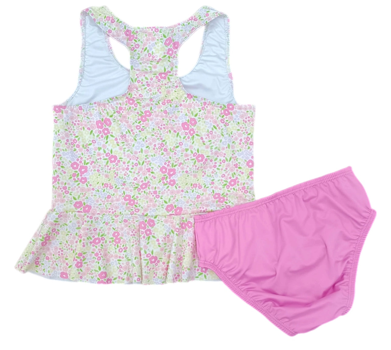 Fuchsia Floral Collette Peplum Swim - Born Childrens Boutique