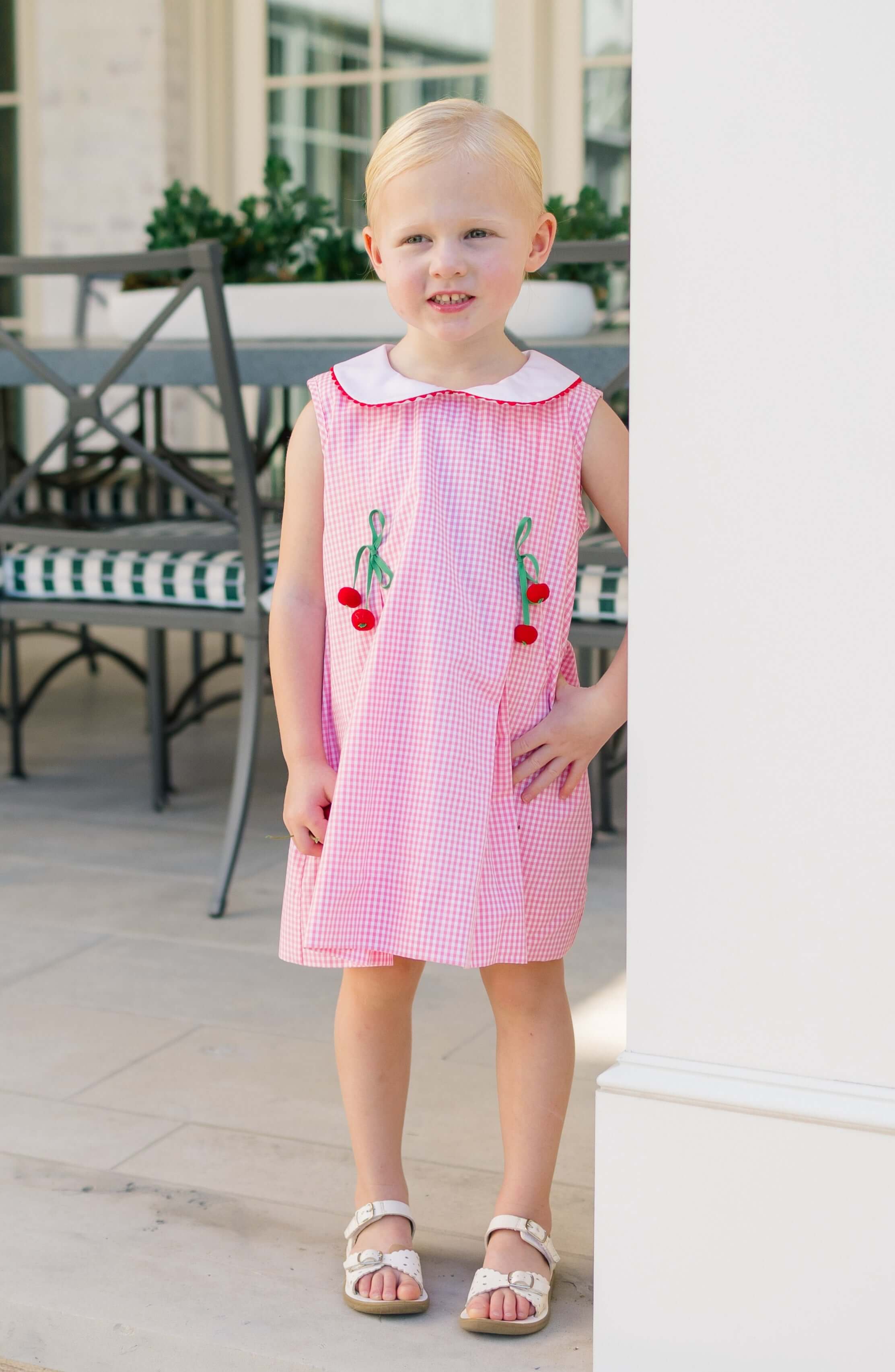 Cordelia Cherry Dress - Born Childrens Boutique