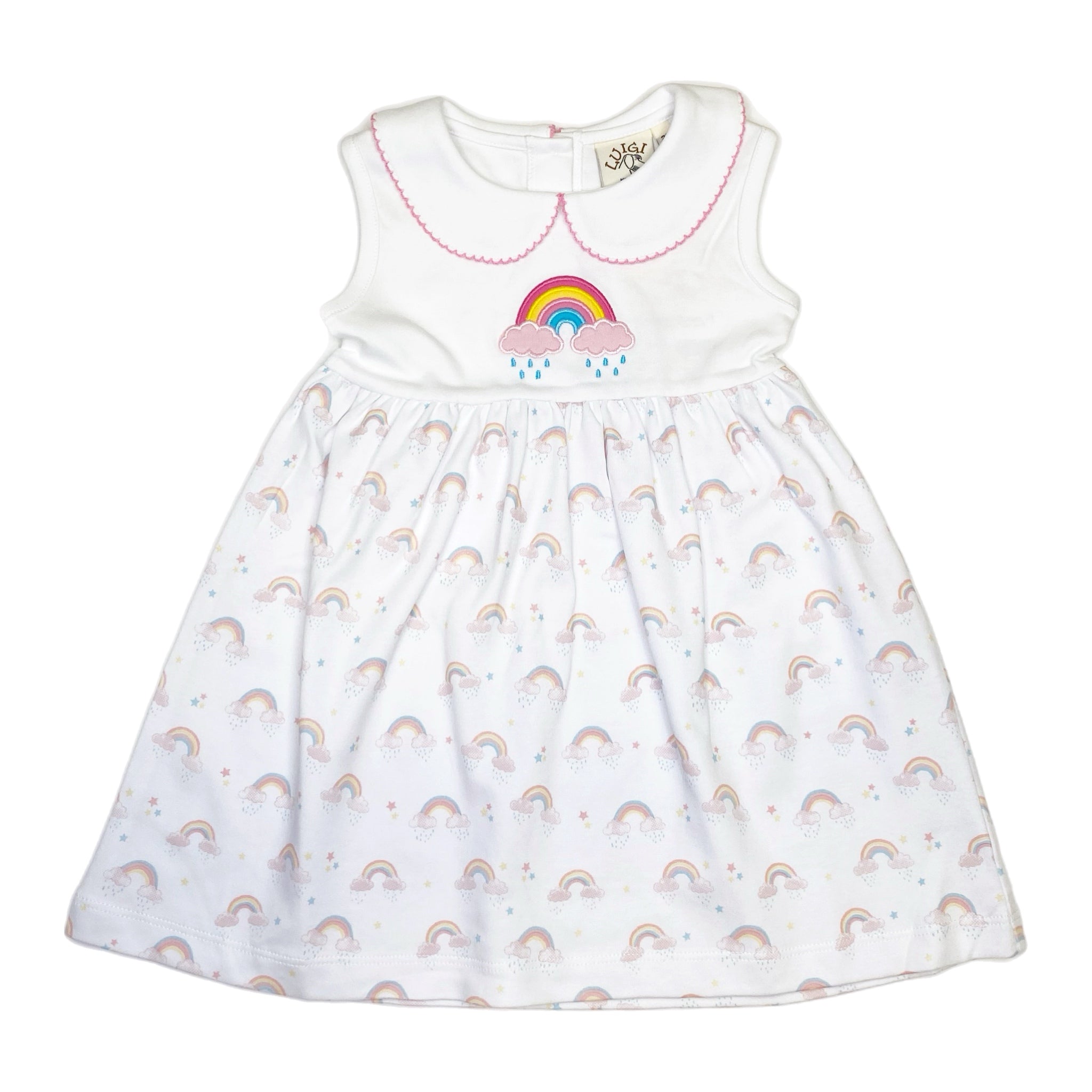 Sleeveless Rainbow Print Dress - Born Childrens Boutique