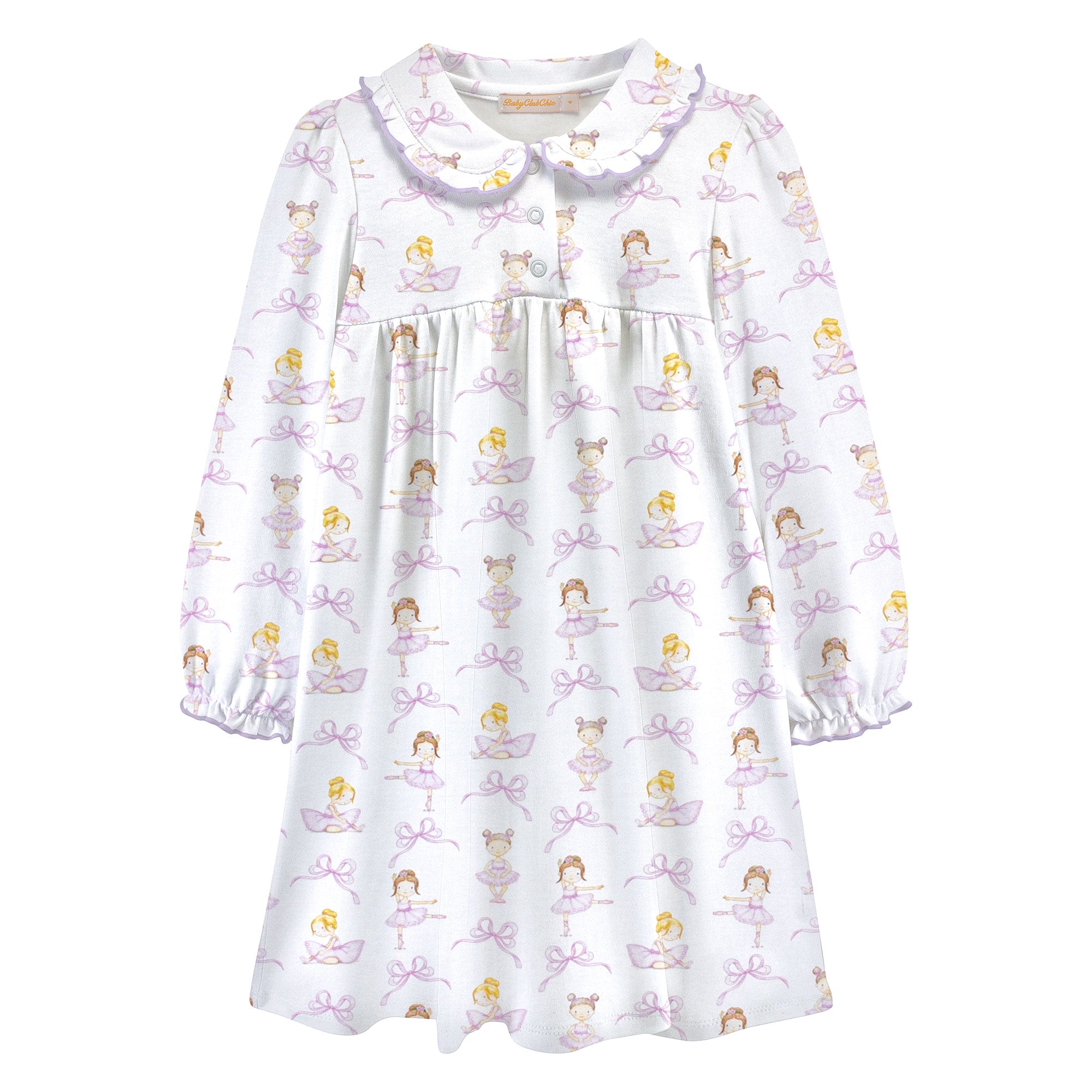 Tiny Dancer Printed Dress w/ Round Collar - Born Childrens Boutique