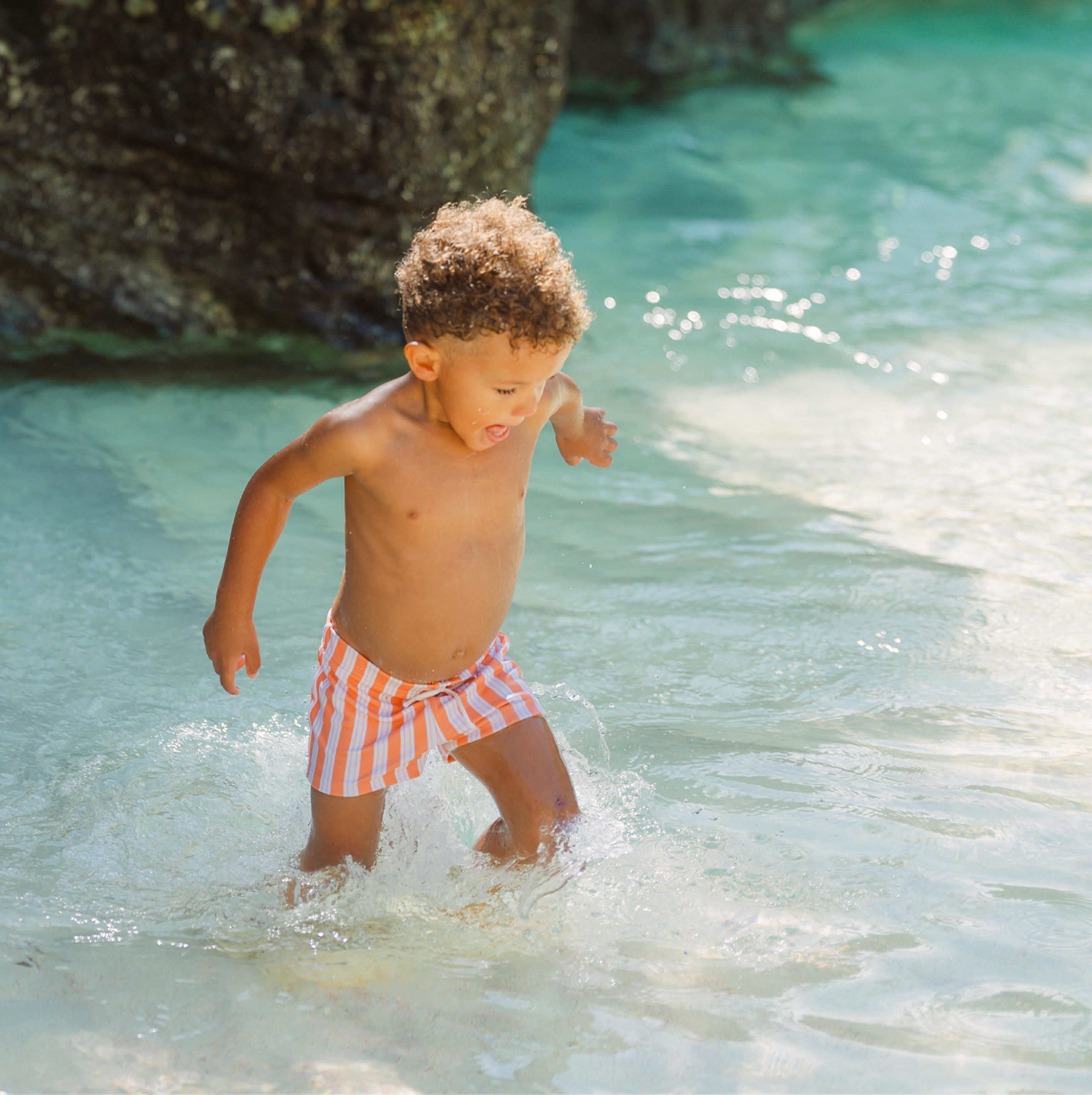 Boys Sizzle Stripe Boardie - Born Childrens Boutique