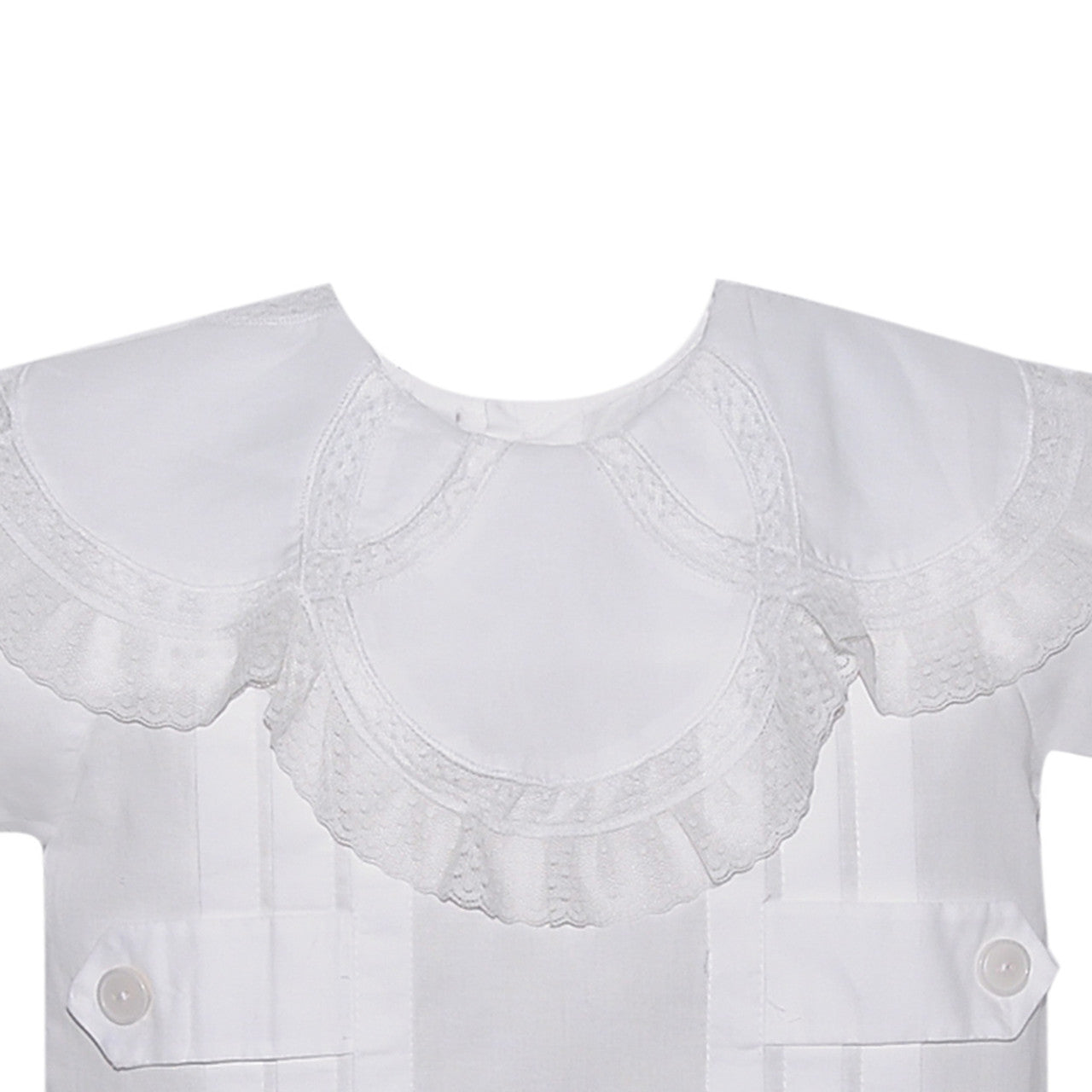 Phoenix & Ren White Charlie Short Set with Ecru Lace - Born Childrens Boutique