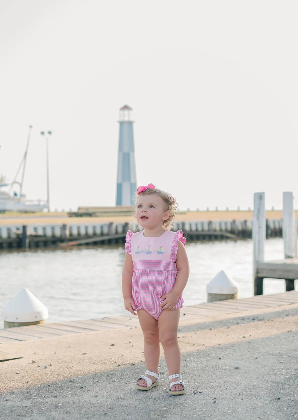 Set Sail Ruffle Sunsuit - Born Childrens Boutique