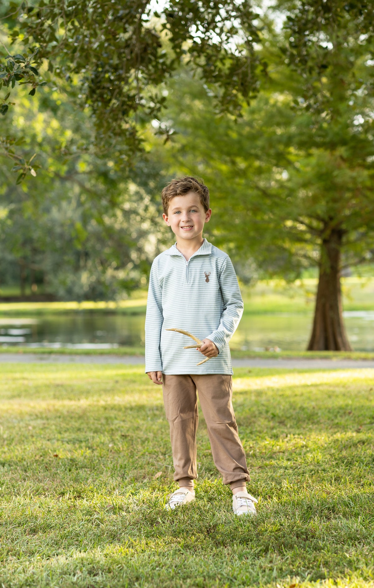 Deer 1/4 Zip Pullover - Born Childrens Boutique