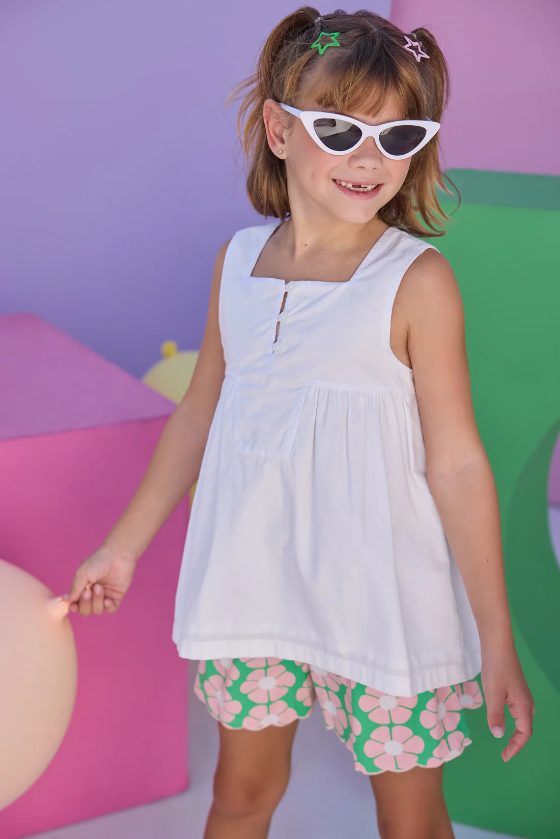 Shirred Shorts - Pimlico Punch - Born Childrens Boutique