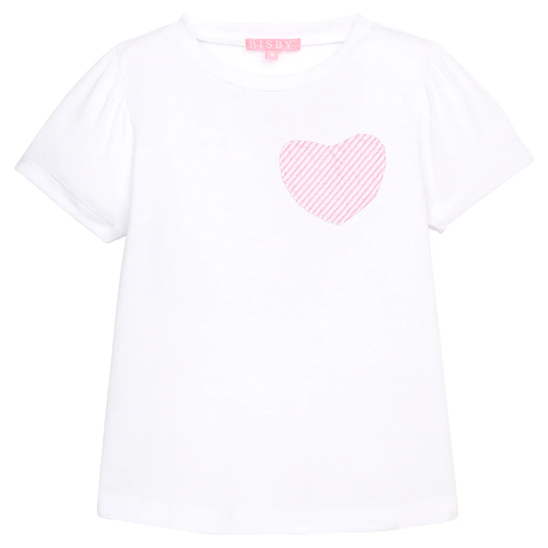 Essential Tee - Pink Seersucker Heart - Born Childrens Boutique