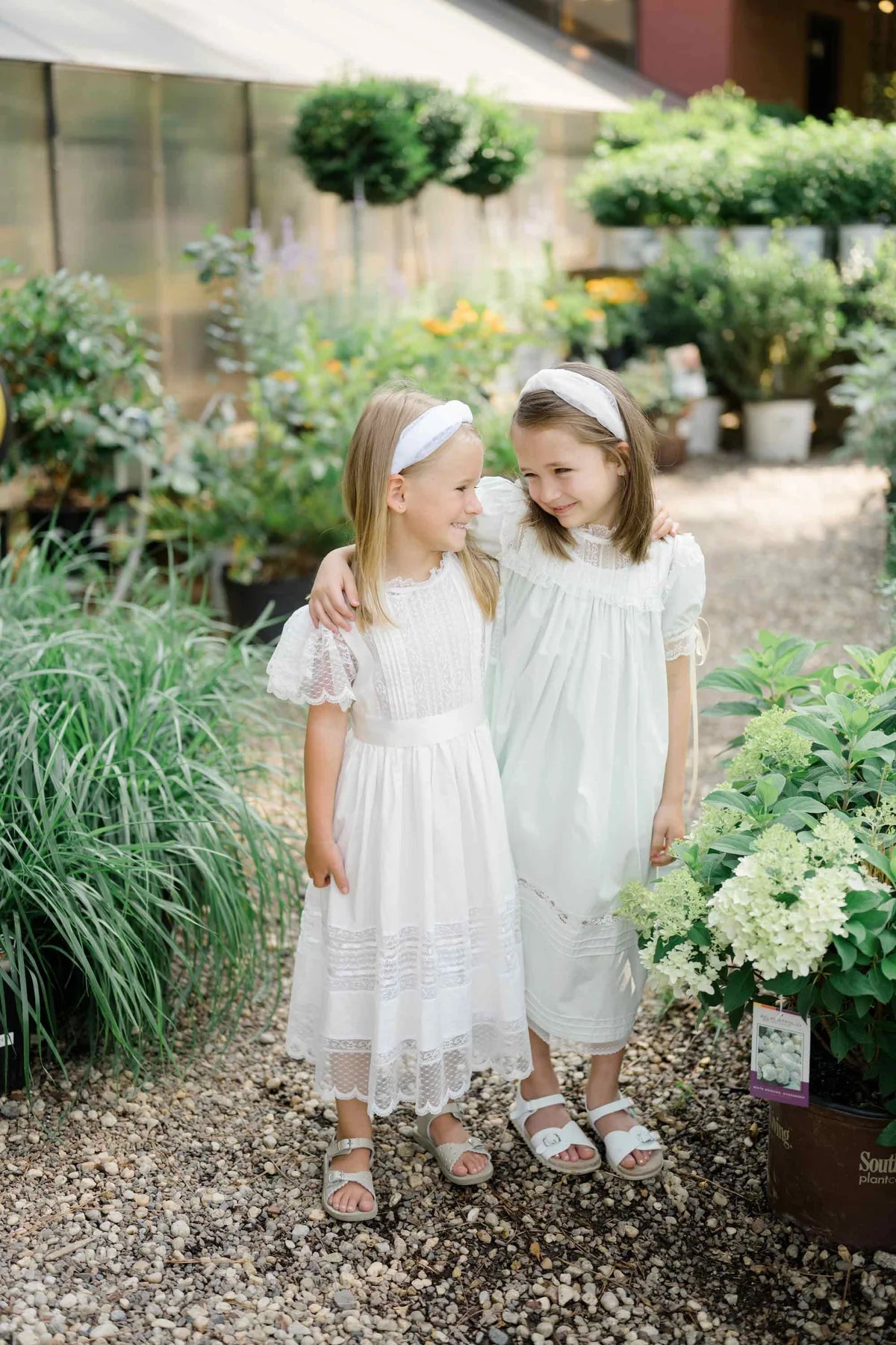 Ceremony Tuile Swiss Dot Knotted Headband, White - Born Childrens Boutique