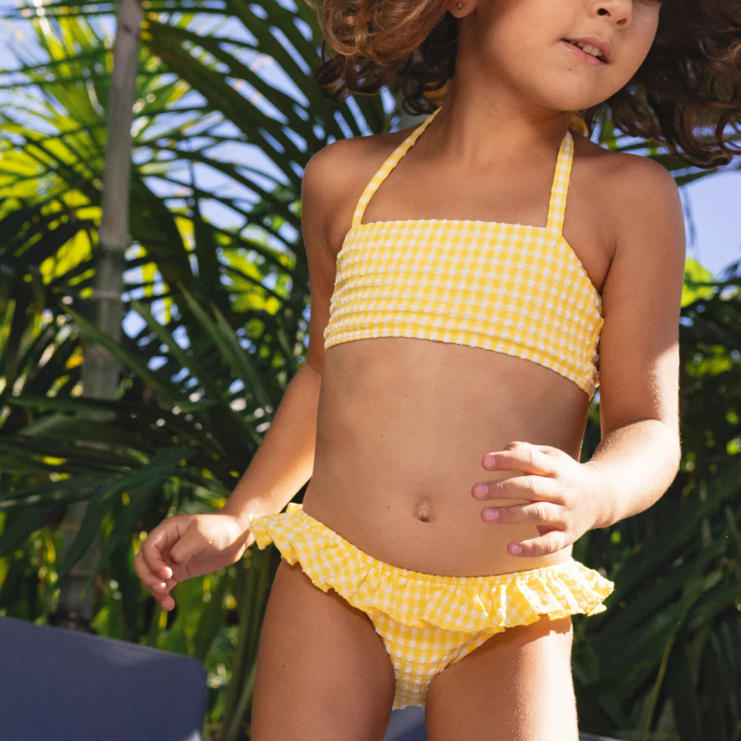 Soleil Gingham Halter Bikini - Born Childrens Boutique