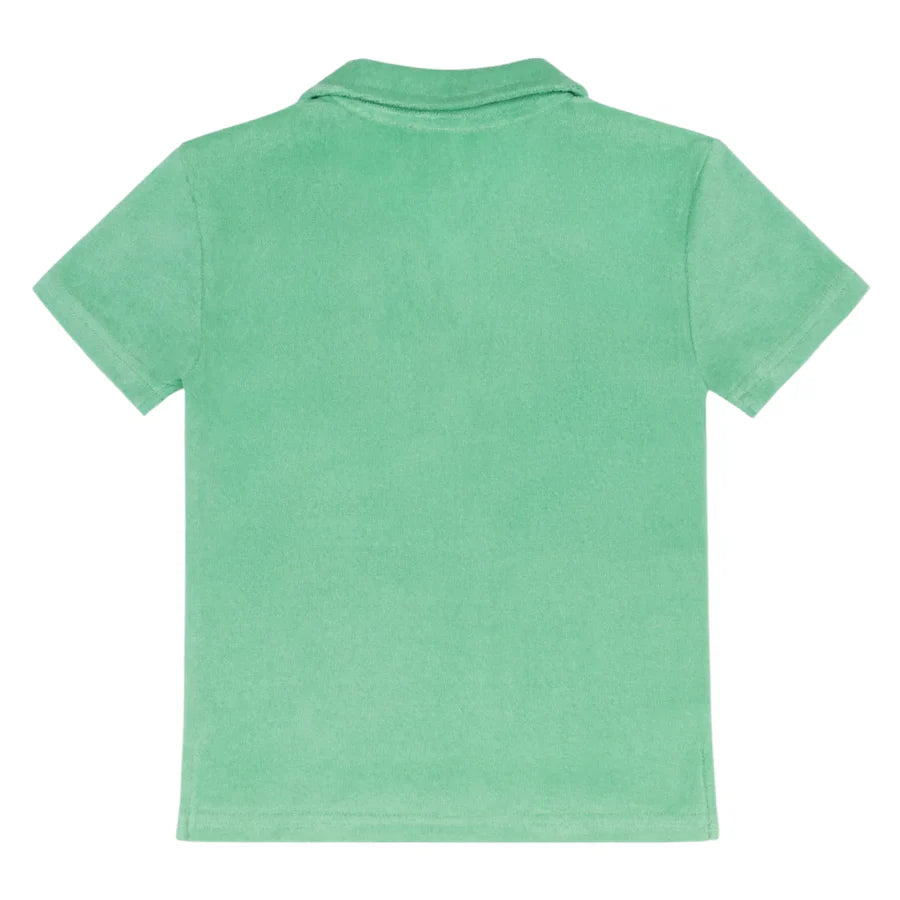 Gustavia Green French Terry Polo - Born Childrens Boutique