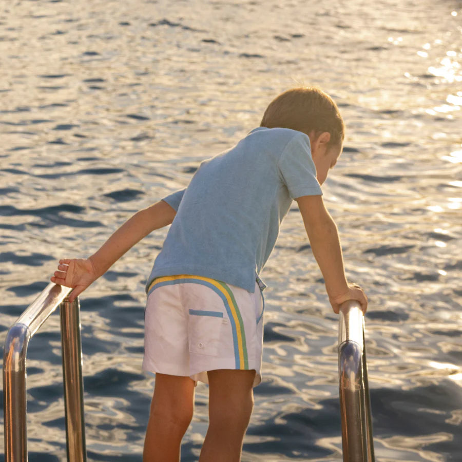 Le Marin Blue French Terry Polo - Born Childrens Boutique